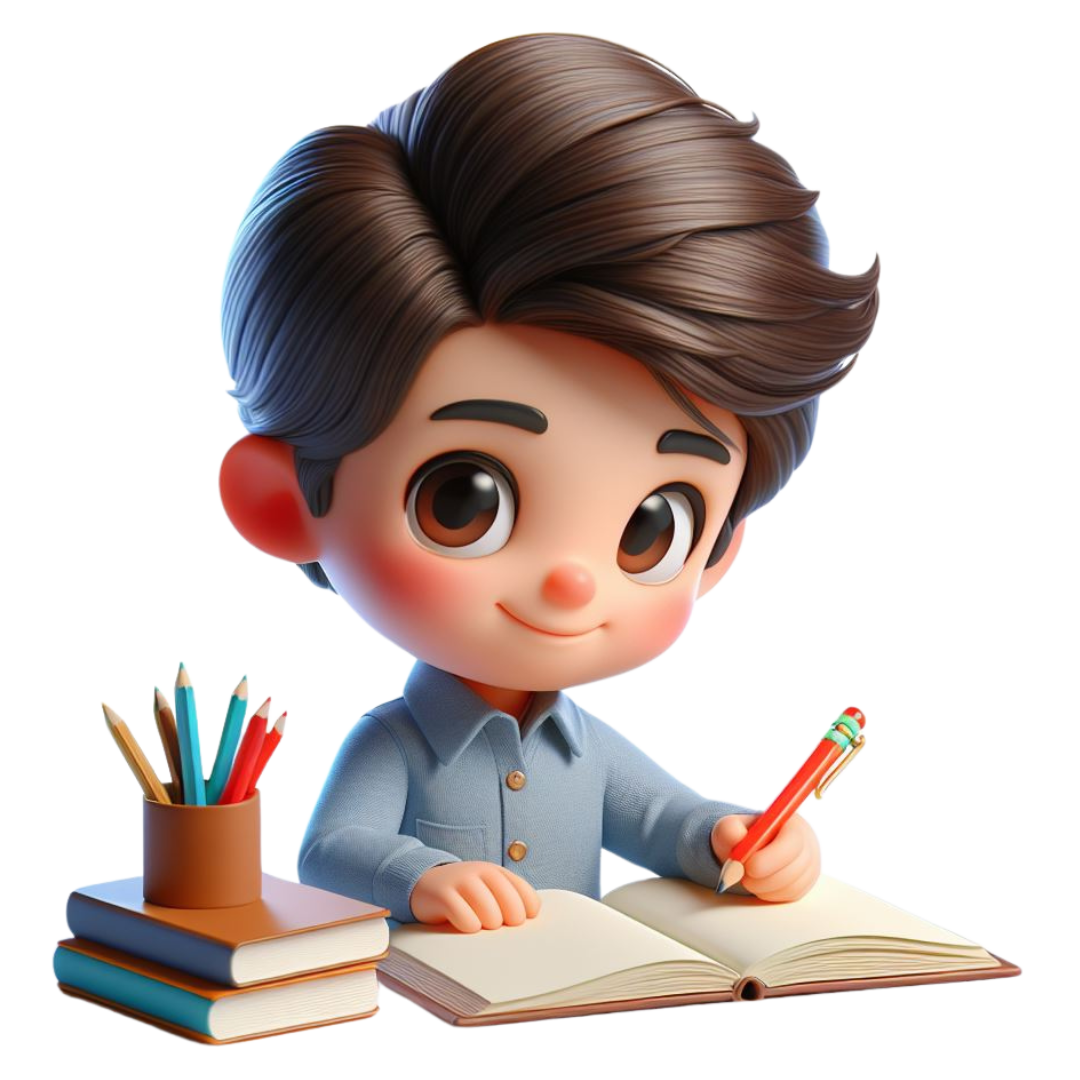 kid having fun during learning english